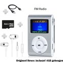 Mini MP3 speler FM radio met display Incl. 4GB geh