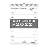 Hobbit Spiraalkalender A4 2022 - ringband - A4 formaat - week op 1 pagina - type D4 - waterverf veertjes design