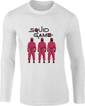 Squid Game Soldiers -Squid Game T-shirt Lange mouw - T-shirt Long Sleeve - Maat S - Geïnspireerd door Squid Game