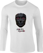 Squid Game Front Man Mask- Squid Game T-shirt Lange mouw - T-shirt Long Sleeve - Maat XL - Geïnspireerd door Squid Game