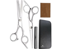 Volledige Kappersset - 5 Stuks - Kappersschaar Rechtshandig - Uitdunschaar Kapper - Hair Scissors - Coupeschaar - Haarschaar Set