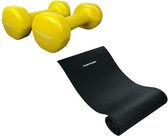 Tunturi - Fitness Set - Vinyl Dumbbell 2 x 1,5 kg - Fitnessmat 160 x 60 x 0,7 cm