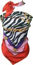 By Lolah - Zijde sjaal - Designed by Maud - Red Zebra