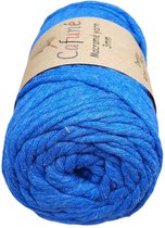 Cafuné Macramé Garen-3mm-90m-250g-Indigo-Uitkambaar-Gerecycled Katoen- Enkel Gedraaid