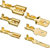 MMOBIEL Pince de dérivation pour cosse de câble 480x - 2,8 mm 4,8 mm 6,3 mm Male et femelle - Or