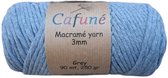 Cafuné enkel gedraaid macramé koord-3mm-grijs-90m-250g-uitkambaar-katoen touw