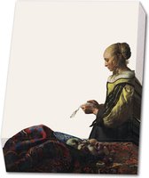 Bekking & Blitz - Memoblok - Memo blocnote - Notitieblok - Kunst - Brief lezende meisje - Brieflesendes Mädchen am offenen Fenster - Johannes Vermeer - SKD