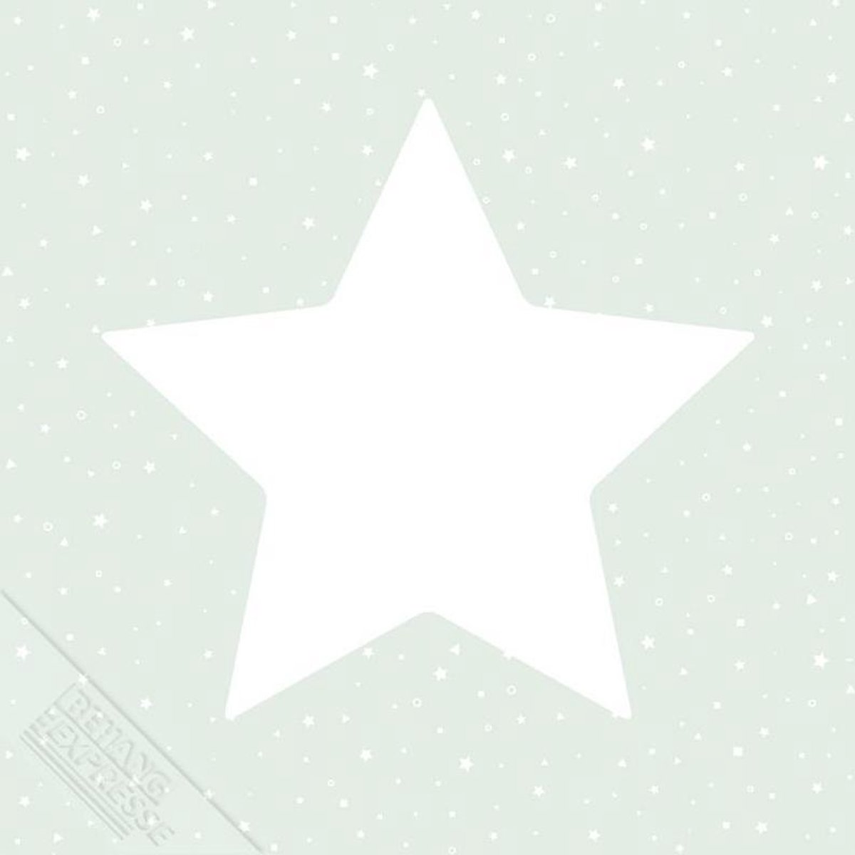 INGK Behang - Puck & Rose - Kinderbehang - Grote Ster Groen