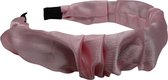 Jessidress® Hoofdband Grote Haar Diadeem Dames Haarband Satijn Diademen - Roze