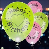 Balloominate Ballonnen Met Led-verlichting Happy B'day 27,5 Cm 4 St