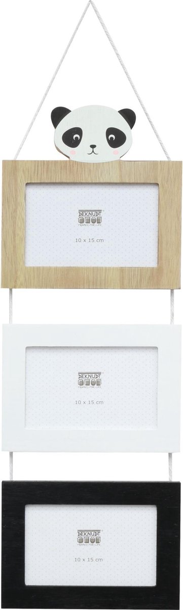 Deknudt Frames fotolijst S67UC4 P3H - panda - voor 3 foto's: 10x15 cm zwart