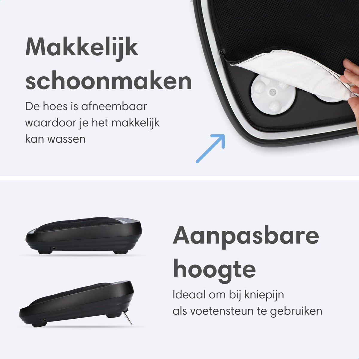 Afbeelding 3 van Lifeproducts Voetmassage Apparaat - Shiatsu Massage Apparaat - Bloedcirculatie Massageapparaat - Massagekussen - Voetmassageapparaat - Massageapparaten met Verwarming
