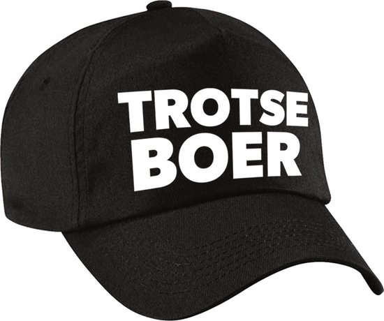 Trotse boer pet zwart voor volwassenen - boeren baseball cap