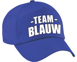Team blauw pet voor volwassenen voor bedrijfsuitje / sportdag / training