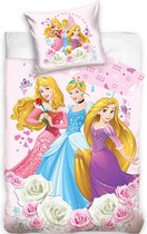 Disney Princessen Dekbedovertrek - Eenpersoons - 140x200 cm - Roze