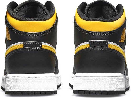 Nike Air Jordan 1 Mid - Maat 40 - Zwart/Geel/Wit - SNEAKERS | bol.com
