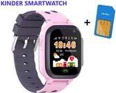 Kinder Smartwatch inclusief Simkaart - Kinder Horloge - Roze - LBS Tracking - Meisje - One Size