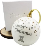 Bambino Baby's First Christmas kerstbal, lichtgewicht gelakt, eerste kerst
