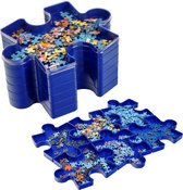 Decopatent® Puzzel sorteerbakjes - 6 Vaks - Puzzel sorteer bakjes - Stapelbaar - Puzzle Puzzelstukjes Bakjes - 21,5 x 16,5 x 10,8 Cm