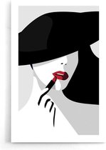Walljar - Lipstick Touch - Muurdecoratie - Poster