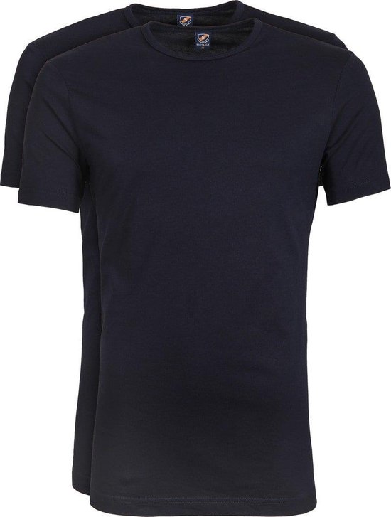 T-shirt approprié 2-Pack O-Neck Navy - taille XXL