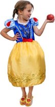 Sneeuwwitje jurkje 140 - hoepelrok prinses jurk kind disney geel blauw