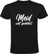 Meid wat goed | Kinder T-shirt 128 | Zwart | Chateau Meiland | Martien Meiland
