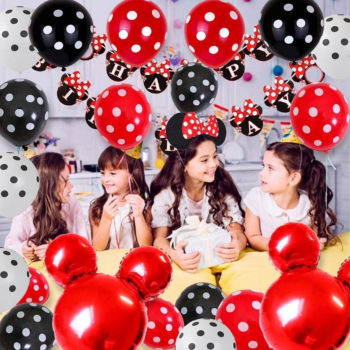 helemaal Sluier prachtig La Gabriela - Minnie Mouse - 55 Stuks - Minnie Mouse Ballonnen - Rood - Red  -... | bol.com