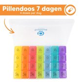 Bablue Pillendoos 7 Dagen - 28 Compartimenten - Pillendoosjes 7 Dagen 4 Vakken - Medicijndoosje - Pillendoosje maand - Medicijndoos