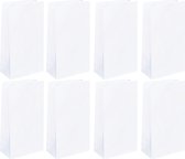 Traktatie Blokbodemzakjes Uitdelen XL - 8 stuks - Wit Papier - 14 x 8 x 26 cm - Cadeauzakjes