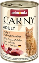 Animonda Carny Adult Kalkoen + kippenlever 6 x 400 gram ( Katten natvoer )