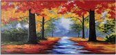 Schilderij The Autumn 120 x 60 - Artello - handgeschilderd schilderij met signatuur - schilderijen woonkamer - wanddecoratie - 700+ collectie Artello schilderijenkunst