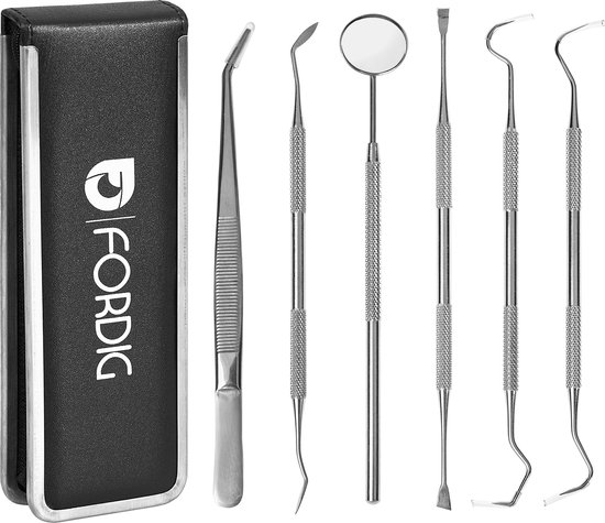 Trousse à outils d'hygiène dentaire en acier inoxydable - Crochet dentaire  - Outils