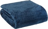 Oneiro's Luxe Plaid SIL blue - 130 x 170 cm - blauw - deken - wonen - interieur - cozy