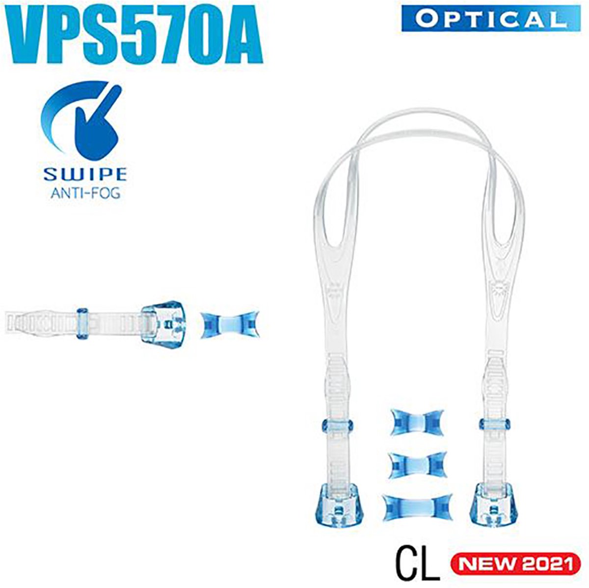 VIEW zwembril strap kit VPS570A kleur clear