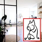 LaGloss® Metalen Hond BULLDOG Abstract - Minimalisme Decoratie - Art Kunst Beeld Sculptuur - Modern Minimalistisch - Buldog