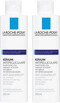 La Roche-Posay Kerium Gel-Shampoo Vette Schilfers, Roos - 2x200ml