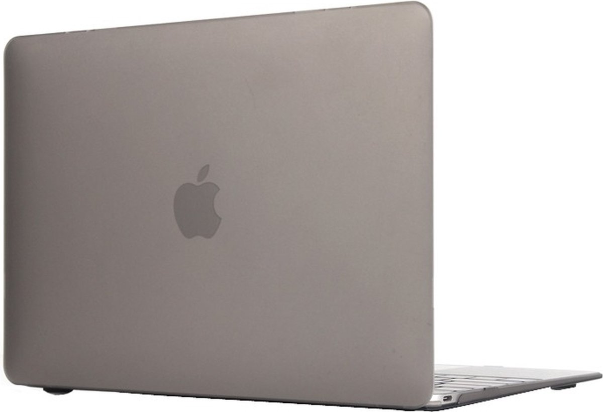 Macbook 12 inch case van By Qubix - Grijs - Macbook hoes Alleen geschikt voor Macbook 12 inch (model nummer: A1534, zie onderzijde laptop) - Eenvoudig te bevestigen macbook cover!