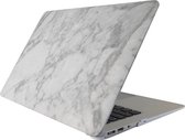 Macbook case van By Qubix - Marble - Wit - Air 13 inch marmer look - Geschikt voor de macbook Air 13 inch (A1369 / A1466) - Hoge kwaliteit hard cover!