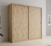 Meubella - Kledingkast Blake - Eiken - 220 cm - zonder spiegel