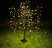 Wilgenboom LED kerstverlichting - Zwart - 180 m hoog - 400 warme lichtjes - verlicht kerstfiguur