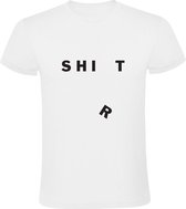 Shit Shirt | Heren T-shirt | Wit | Wegevallen letter | Eenvoudig