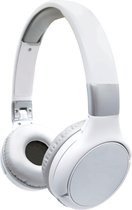 2 In 1 BluetoothÃ‚Â® en bekabelde comfortvouwbare hoofdtelefoon - wit/zilver