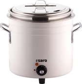 Saro retro soep en warmhoud pan - buffet en evenement - 10,4 liter - kleur WIT - 1400 W professionele uitvoering - 2 jaar garantie
