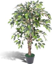 Kunstplant mini ficus - vijgenboom - voor binnen - in pot - 90 cm