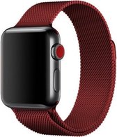 Geschikt voor Apple Watch Bandje 38/40/41mm - Milanese - Rood