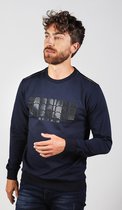 Gabbiano Trui Premium Sweater Met Logo Opdruk 772555 Navy 301 Mannen Maat - S