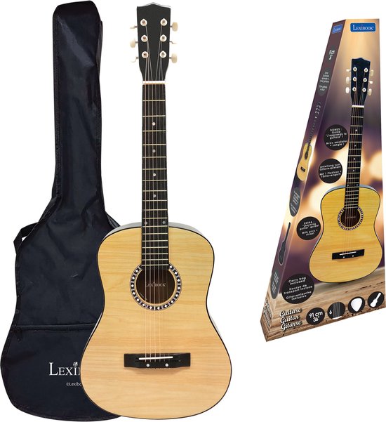 Lexibook Houten akoestische gitaar - 36 '' met draagtas