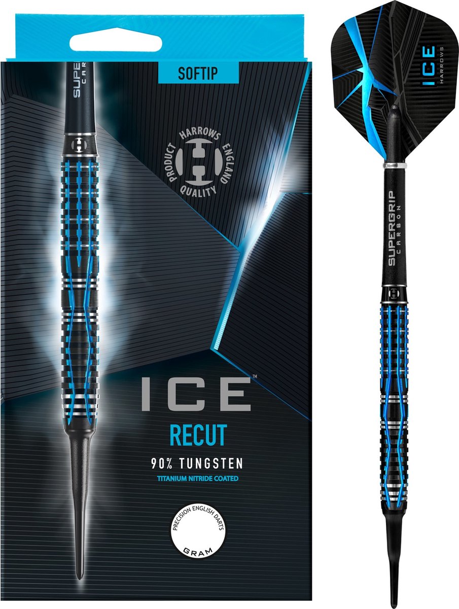 Harrows Ice Recut 90% Soft Tip - Dartpijlen 21 Gram