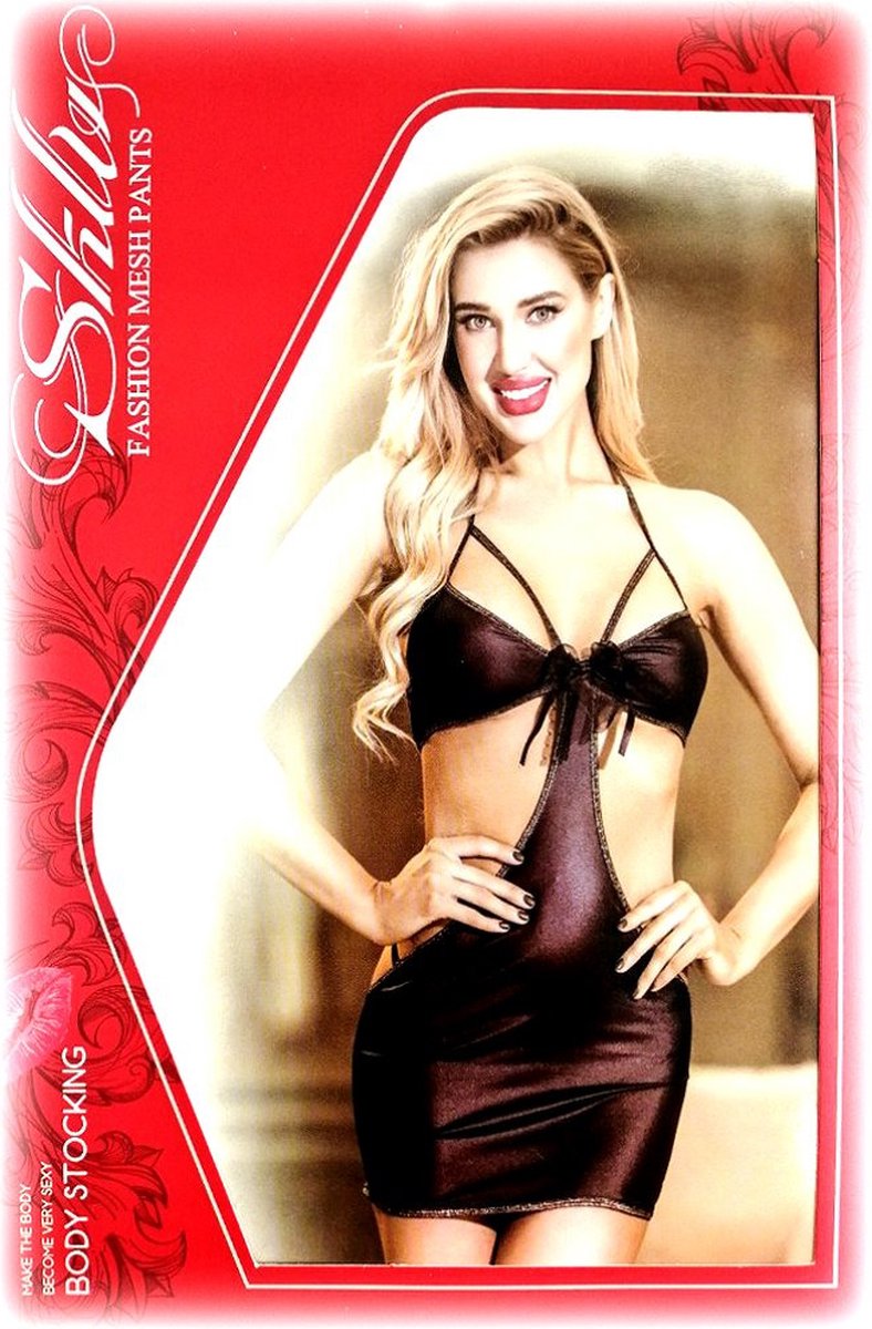 Goedkoopste Erotisch Lingerie Kostuum Sexy Line Uni 6827 - zwart - one size